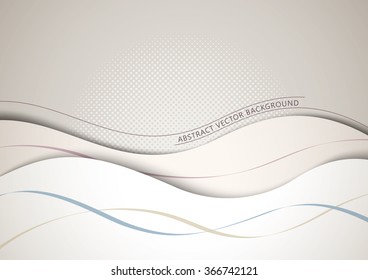 Abstract vector background with some flat layers casting the shadow