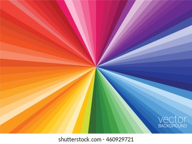 Abstract vector background with spectrum palette and colorful sunburst effect, eps10