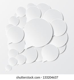 Abstract vector background with speech bubble
