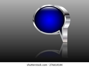 Abstract vector background speech bubble 3d