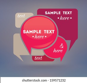 abstract vector background with speech bubbles frames for your text