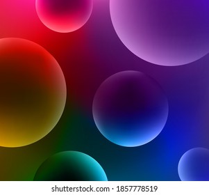 Abstract vector background with spheres