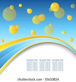 abstract vector background with spheres and copy space. Eps10