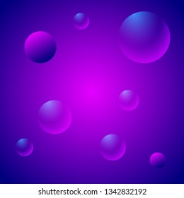 Abstract vector background with spheres. Vector illustration. Vibrant colors