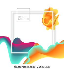 Abstract vector background with splash of color