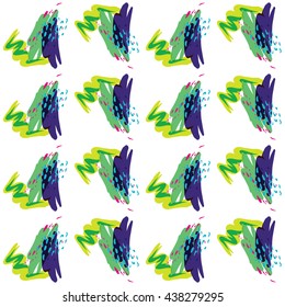 Abstract vector background with spots watercolor splashes in delicate pastel colors. Beautiful abstract texture fashion style 80 x memphis