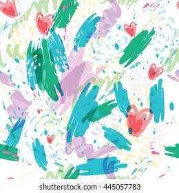 Abstract vector background with spots watercolor splashes in delicate pastel colors. 