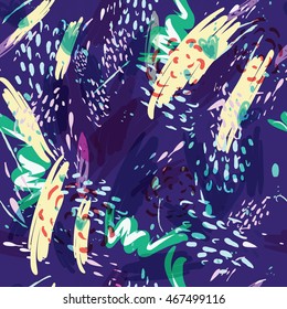 Abstract vector background with spots watercolor splashes in delicate pastel colors. Beautiful abstract texture fashion style 80 x memphis