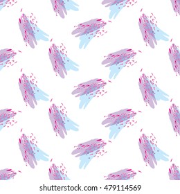 Abstract vector background with spots watercolor splashes in delicate pastel colors. Beautiful abstract texture fashion style 80 x memphis