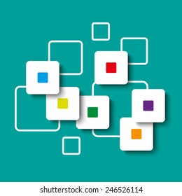Abstract Vector Background with Squares