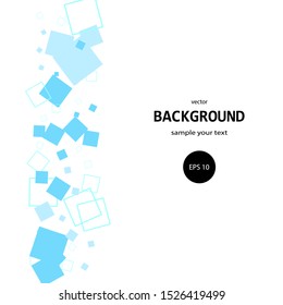Abstract vector background. Squares are blue. Presentation Layout