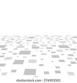 Abstract vector background. Squares going in perspective