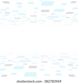 Abstract vector background. Squares going in perspective