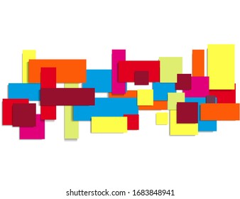 abstract vector background with squares and rectangles