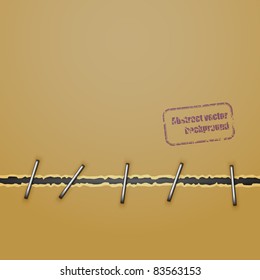 Abstract vector background with stamp. Eps10