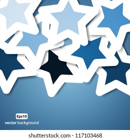 Abstract vector background with stars