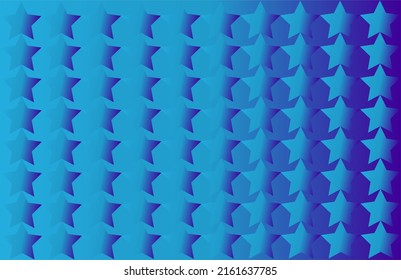 Abstract vector background with stars in blue gradient color