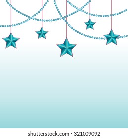 Abstract vector background with stars and pearls
