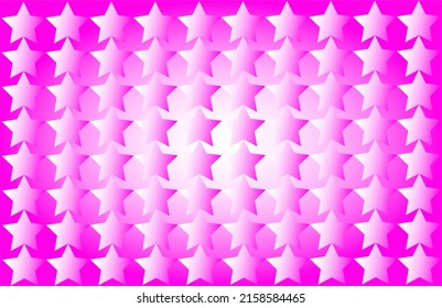 Resumen de fondo vectorial con estrellas en color de gradiente rosa