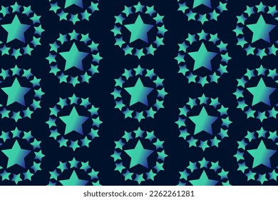 Abstract vector background with stars in shiny gradient colors