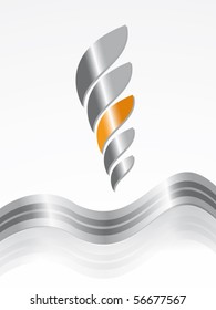 Abstract vector background with steel lines and logotype