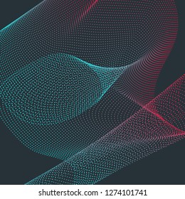 Abstract vector background. Striking blend of lines.