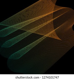 Abstract vector background. Striking blend of lines.