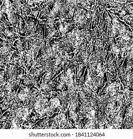 The abstract vector background in a strip, shapesing, lines, dots. Fly in different directions. Optical visual illusions - Op art. Black and white background.