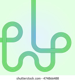 abstract vector background with stripes pattern - green and blue