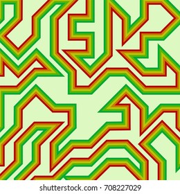 abstract vector background with stripes pattern - green, red and yellow