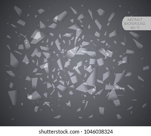 Abstract vector background. Stylish trendy background, special effect of broken glass.