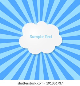 Abstract vector background. Stylized cloud