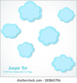 Abstract vector background. Stylized clouds