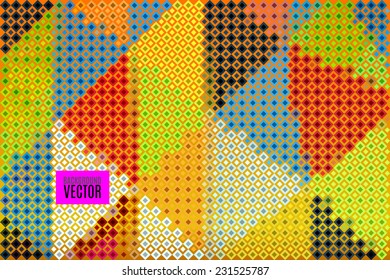 abstract vector background with stylized colorful triangles