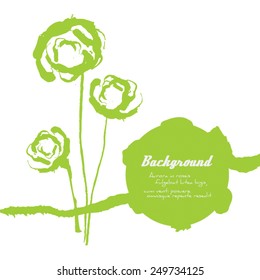 Abstract vector background with stylized roses 