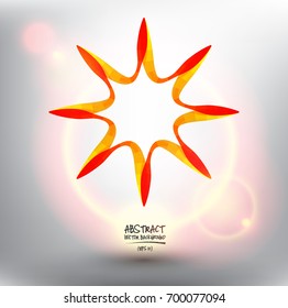 Abstract vector background. Sun. Logo design element. Circular geometric background. Vector illustration. Eps10.