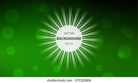 Abstract vector background. Sun rays and bubbles blurred background template. 16x9 HD FullHD modern background design.