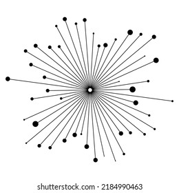 Abstract vector background. Abstract swirl form with connected lines and dots. Consisting of little graphics abstract background vector illustration