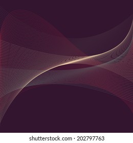 An abstract vector background of swirled lines and curves