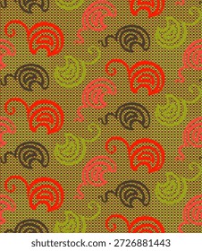 Fondo de Vector Abstractas con remolinos y un campo de malla de Pequeños Elementos que se cruzan.