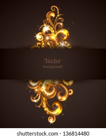 Abstract vector background with swirly design element
