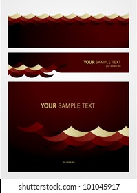 Abstract vector background- symbolic oil waves