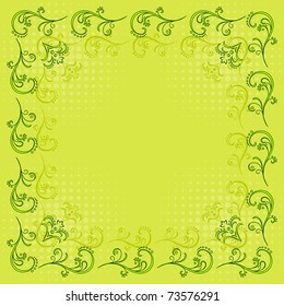 Abstract vector background with a symbolical flower pattern