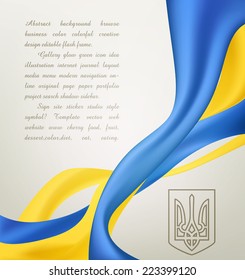 Abstract vector background with the symbols of Ukrainian