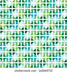 abstract vector background with symmetrical color shapes isolated on white background