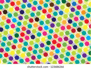 abstract vector background with symmetrical hexagonal combs