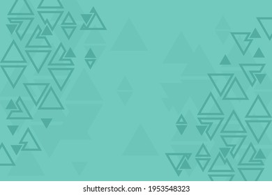 Abstract vector background, teal pattern, symmetrical geometric shapes, triangles blue background, geometry template, banner