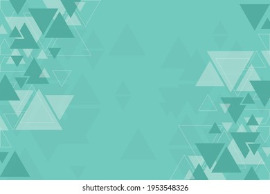 Abstract vector background  teal pattern  symmetrical geometric shapes  triangles blue background  geometry template  banner