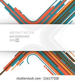 Abstract vector background. Technology geometric graphic retro style lines design. 