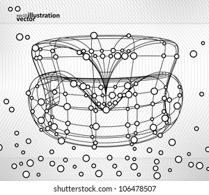 Abstract vector background, technology illustration, stylish eps10